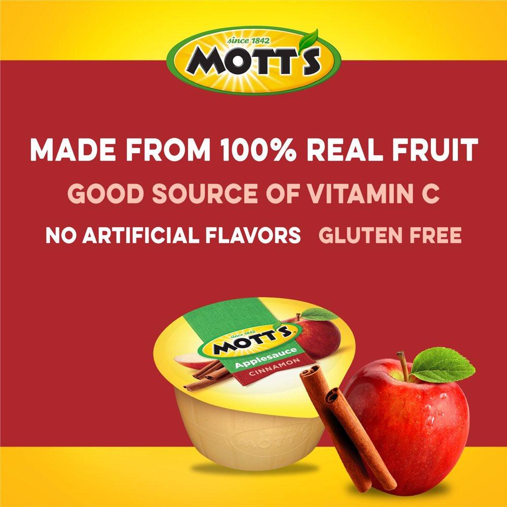 Mott'S Cinnamon Applesauce, 4 Oz Cups, 6 Count