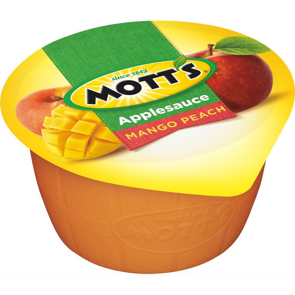 Mott'S Mango Peach Applesauce, 4 Oz, 6 Count Cups