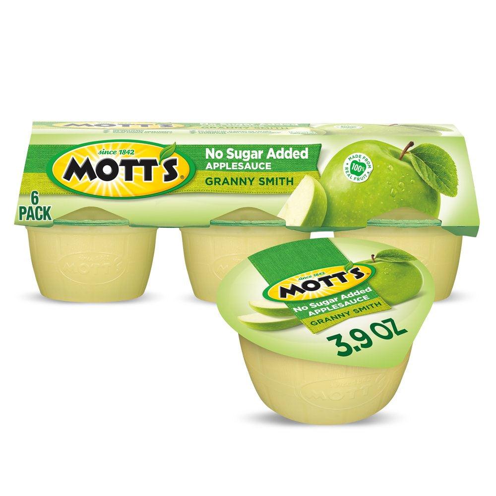 Mott'S No Sugar Added Mixed Berry Applesauce, 3.9 Oz, 6 Count Cups