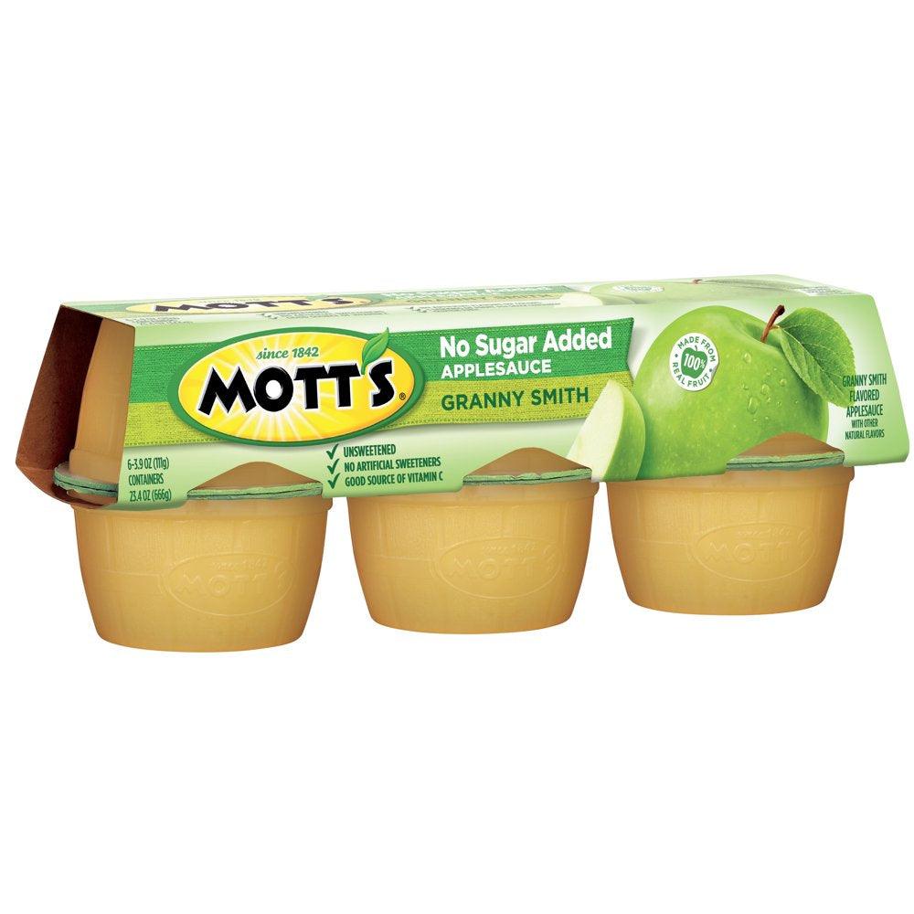 Mott'S No Sugar Added Mixed Berry Applesauce, 3.9 Oz, 6 Count Cups