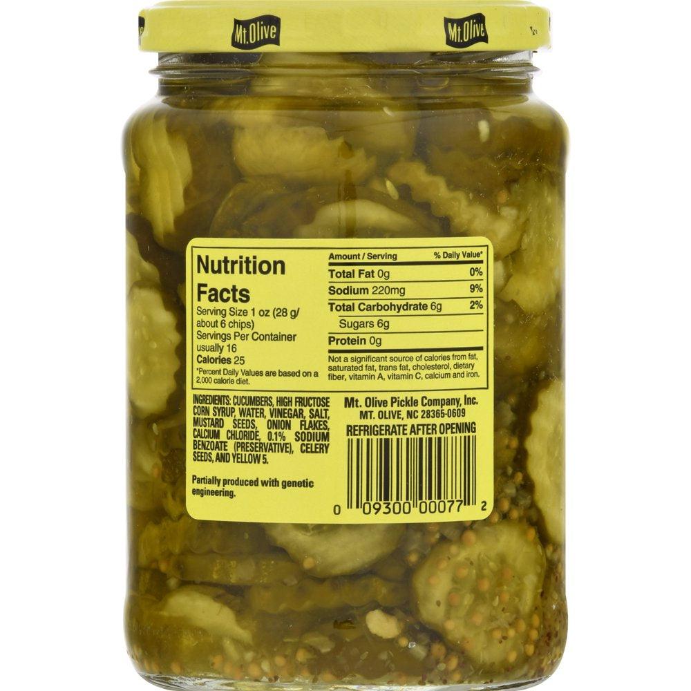 Mt. Olive Bread & Butter Pickle Chips, 24 Fl Oz Jar