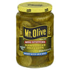 Mt. Olive Fresh Pack Mini Stuffer Hamburger Dill Chips Sea Salt Pickles, 24 Fl Oz Jar