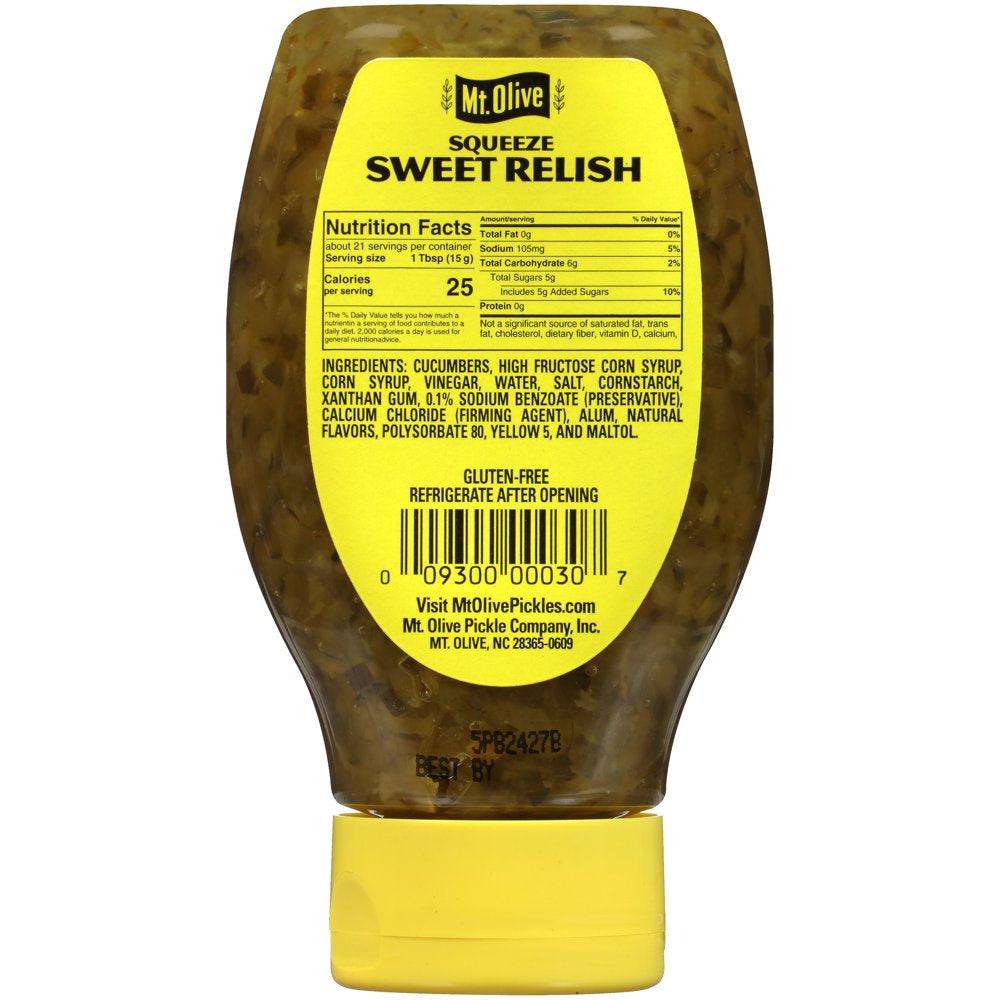 Mt. Olive Squeeze Sweet Relish, 10 Fl Oz Bottle