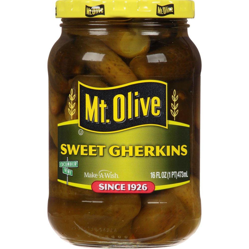 Mt. Olive Sweet Gherkin Pickles, 16 Fl Oz Jar