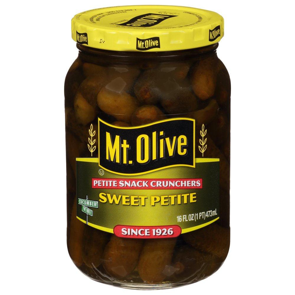 Mt. Olive Sweet Petite Snack Cruncher Pickles, 16 Fl Oz Jar