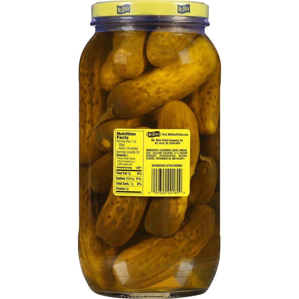 Mt. Olive Whole Kosher Dill Pickles, 80 Fl Oz Jar