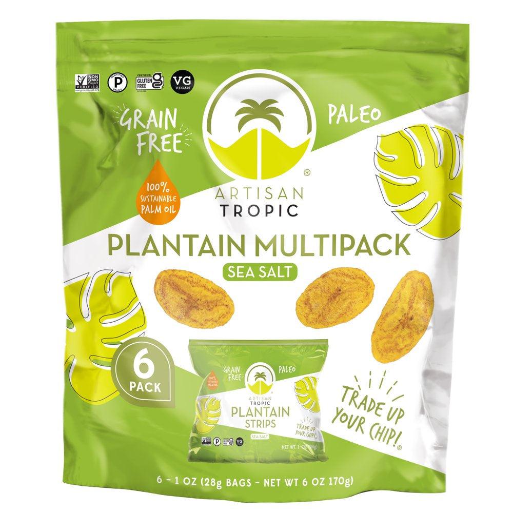 , Multi-Pack Sea Salt Flavored Plantain Chips, 1 Oz, 6 Pack