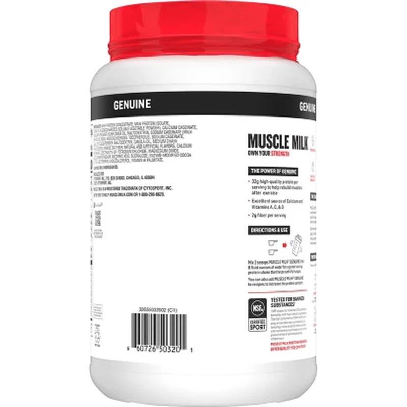 Muscle Milk Genuine Protein Powder, Chocolate (39.5 Oz.)