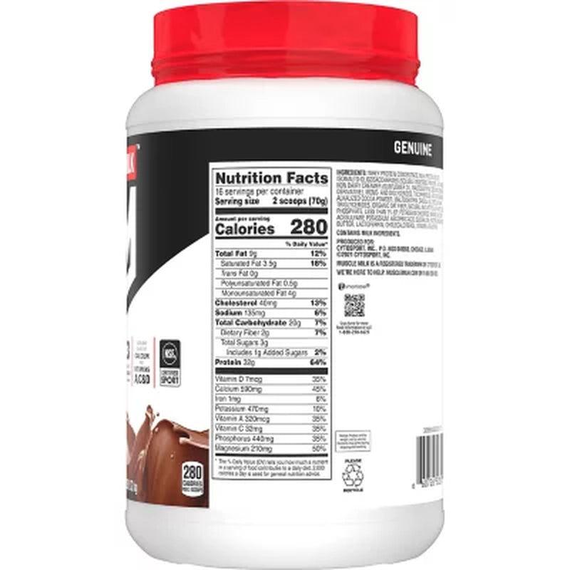 Muscle Milk Genuine Protein Powder, Chocolate (39.5 Oz.)