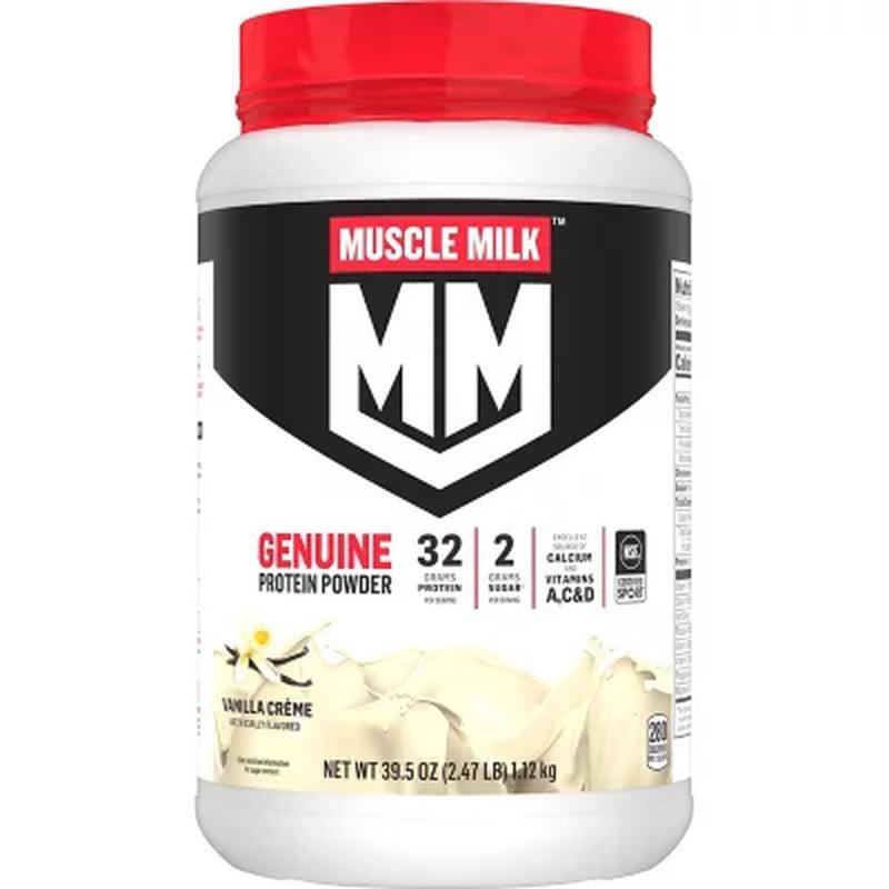 Muscle Milk Genuine Protein Powder, Vanilla Cream (39.5 Oz.)