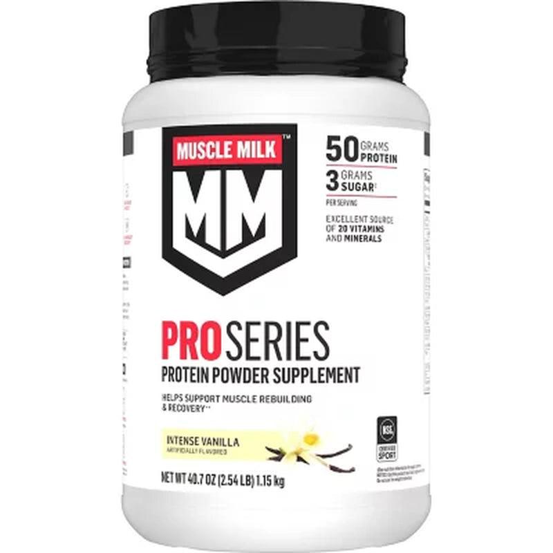 Muscle Milk Pro Series Protein Powder Supplement, Intense Vanilla (40.7 Oz.)