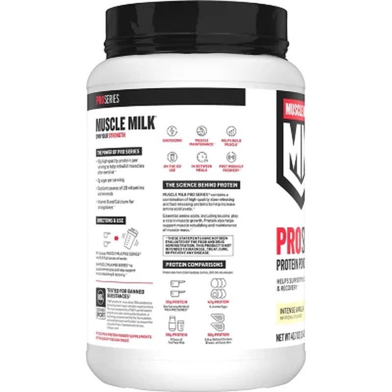 Muscle Milk Pro Series Protein Powder Supplement, Intense Vanilla (40.7 Oz.)