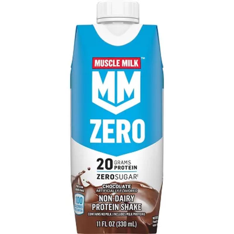 Muscle Milk Zero Non-Dairy Protein Shake, Chocolate (11 Fl. Oz., 18 Pk.)