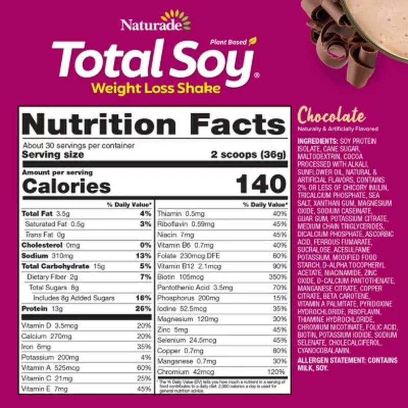 Naturade Total Soy Weight Loss Shake, Chocolate (30 Servings)