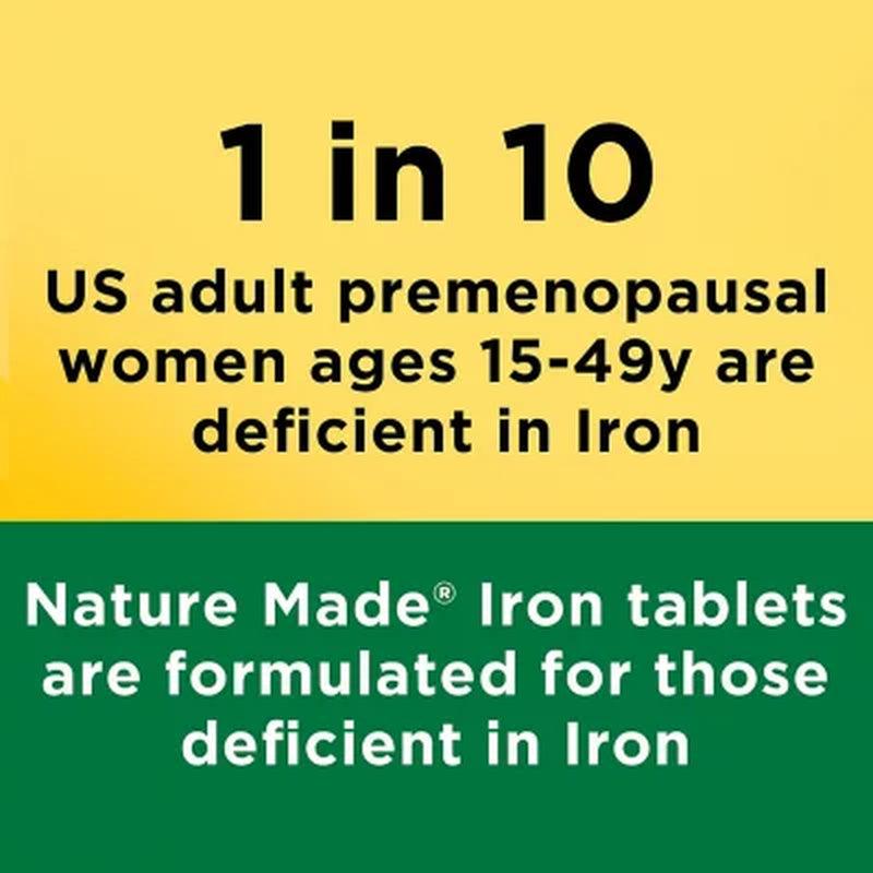 Nature Made Iron 65 Mg (From Ferrous Sulfate) Tablets for Red Blood Cell Formation (365 Ct.)