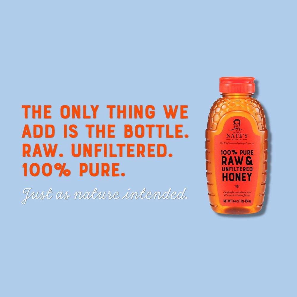 Nature Nate'S Honey: 100% Pure, Raw and Unfiltered Honey - 16 Fl Oz