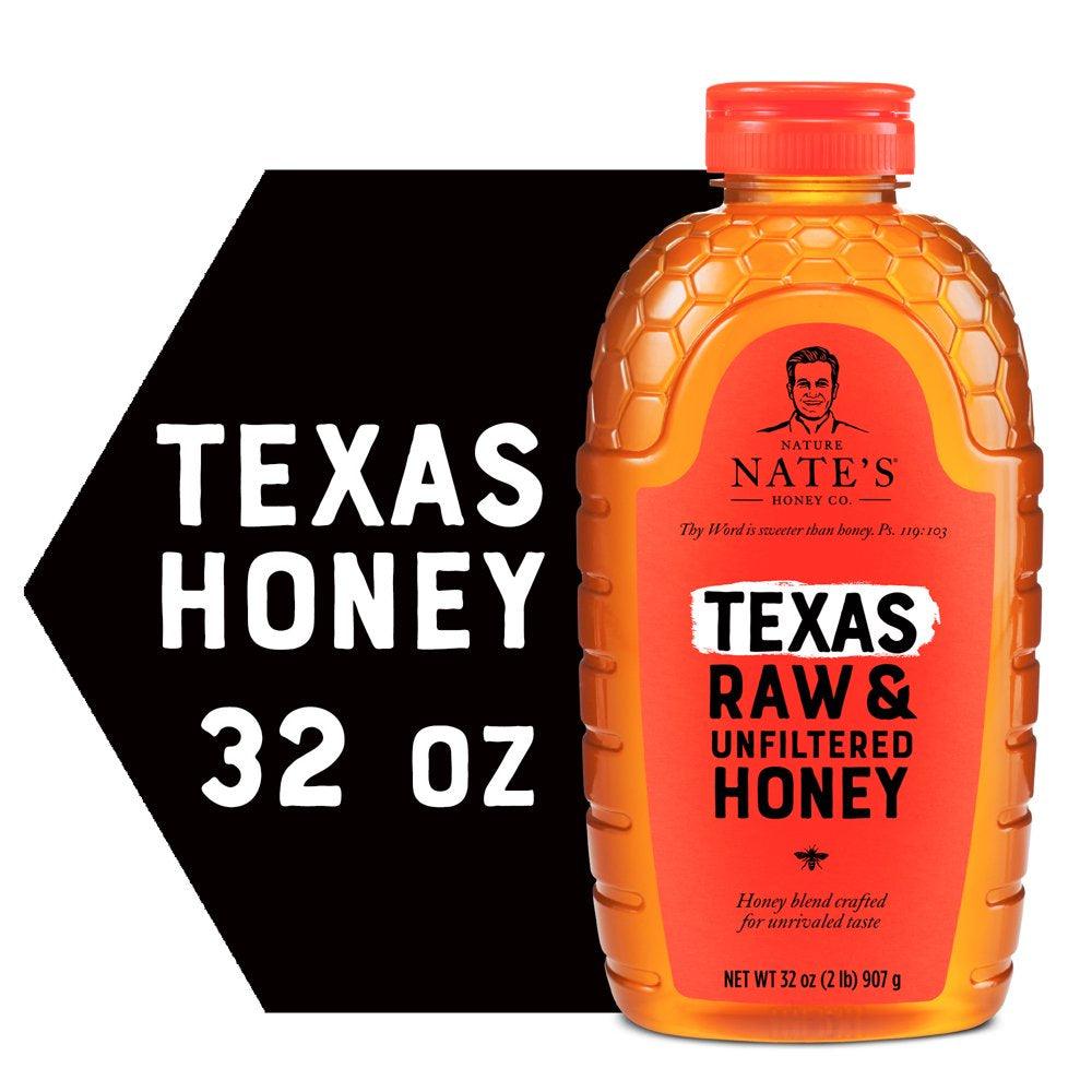 Nature Nate'S Texas Honey: 100% Pure, Raw and Unfiltered Honey - 32 Fl Oz