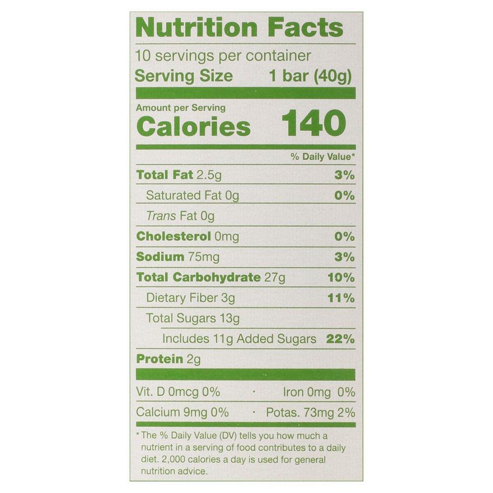 Nature'S Bakery, Oatmeal Crumble, Apple, 10 Breakfast Snack Bars, 1.41 Oz Each