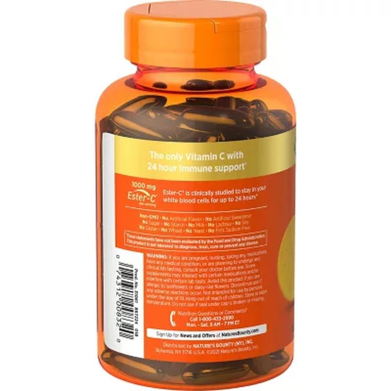 Nature’S Bounty Immune 24 Hour + Immune Support Softgels, 1000Mg Vitamin C (120 Ct.)