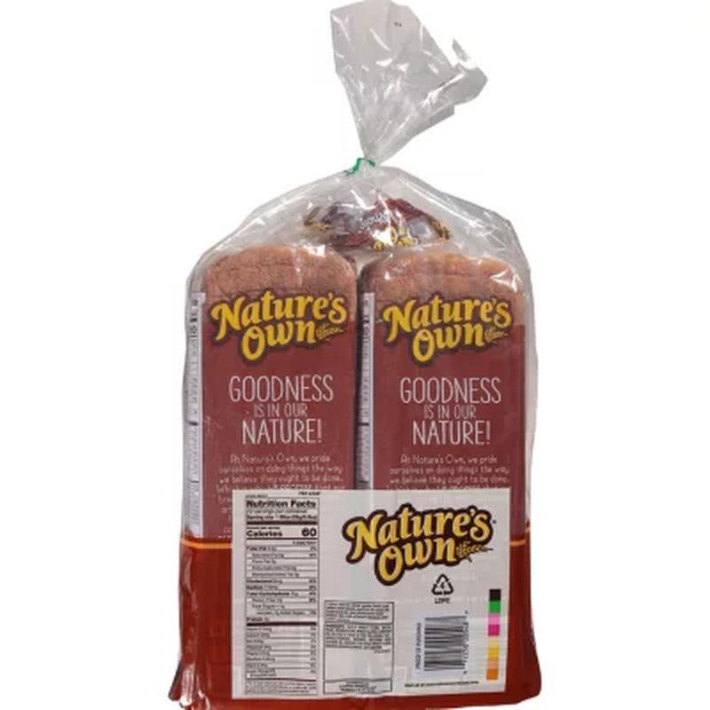 Nature'S Own 100% Whole Wheat Bread (20 Oz., 2 Pk.)