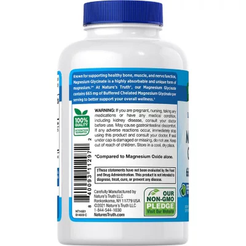 Nature'S Truth Magnesium Glycinate 665Mg (150 Ct.)