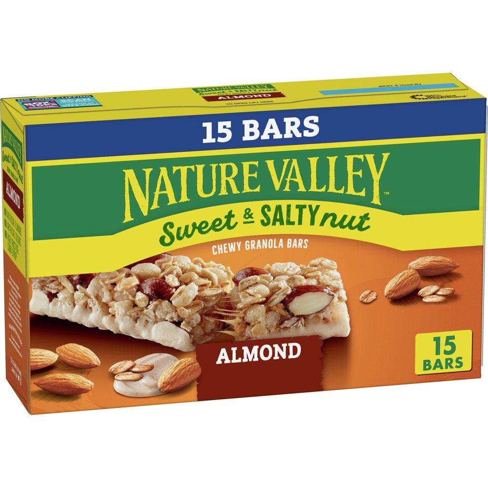 Nature Valley Granola Bars, Sweet and Salty Nut, Almond, 1.2 Oz, 15 Ct