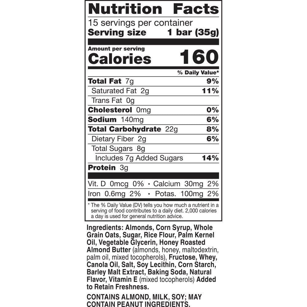 Nature Valley Granola Bars, Sweet and Salty Nut, Almond, 1.2 Oz, 15 Ct