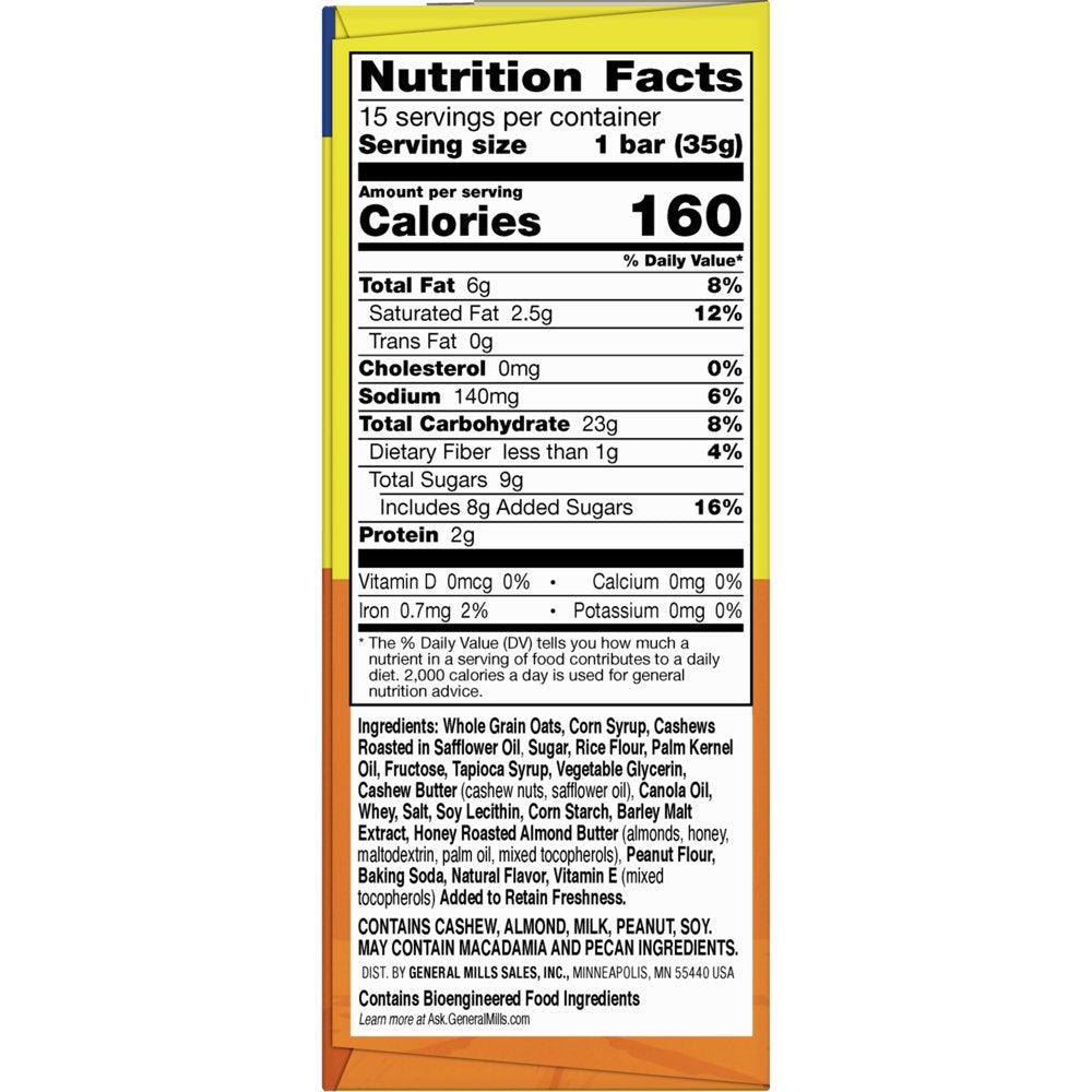 Nature Valley Granola Bars, Sweet and Salty Nut, Cashew, 1.2 Oz, 15 Ct