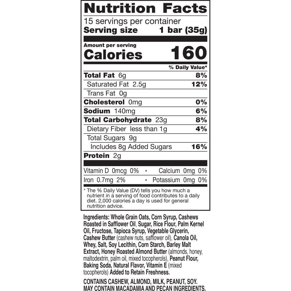 Nature Valley Granola Bars, Sweet and Salty Nut, Cashew, 1.2 Oz, 15 Ct