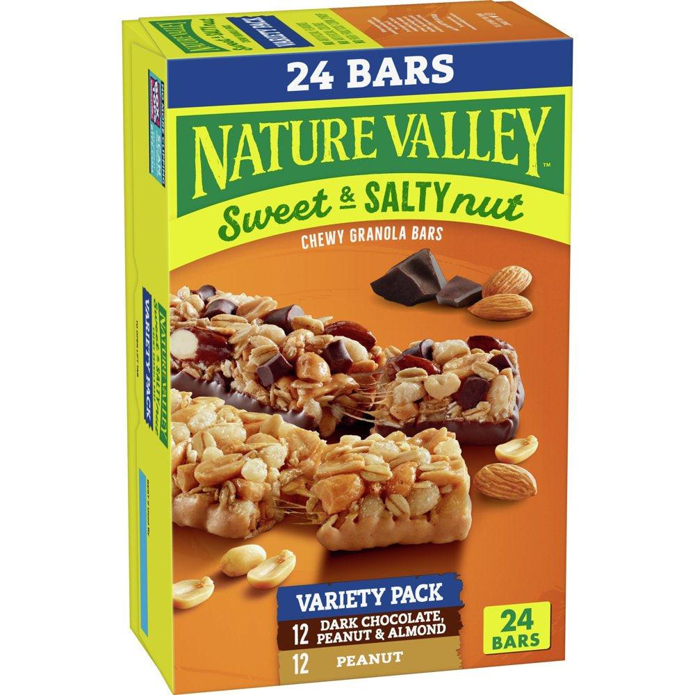 Nature Valley Granola Bars, Sweet and Salty Nut, Variety Pack, 24 Ct