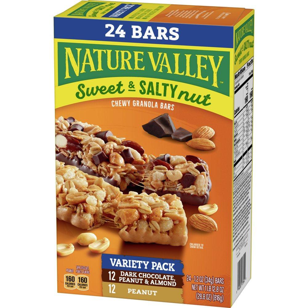 Nature Valley Granola Bars, Sweet and Salty Nut, Variety Pack, 24 Ct