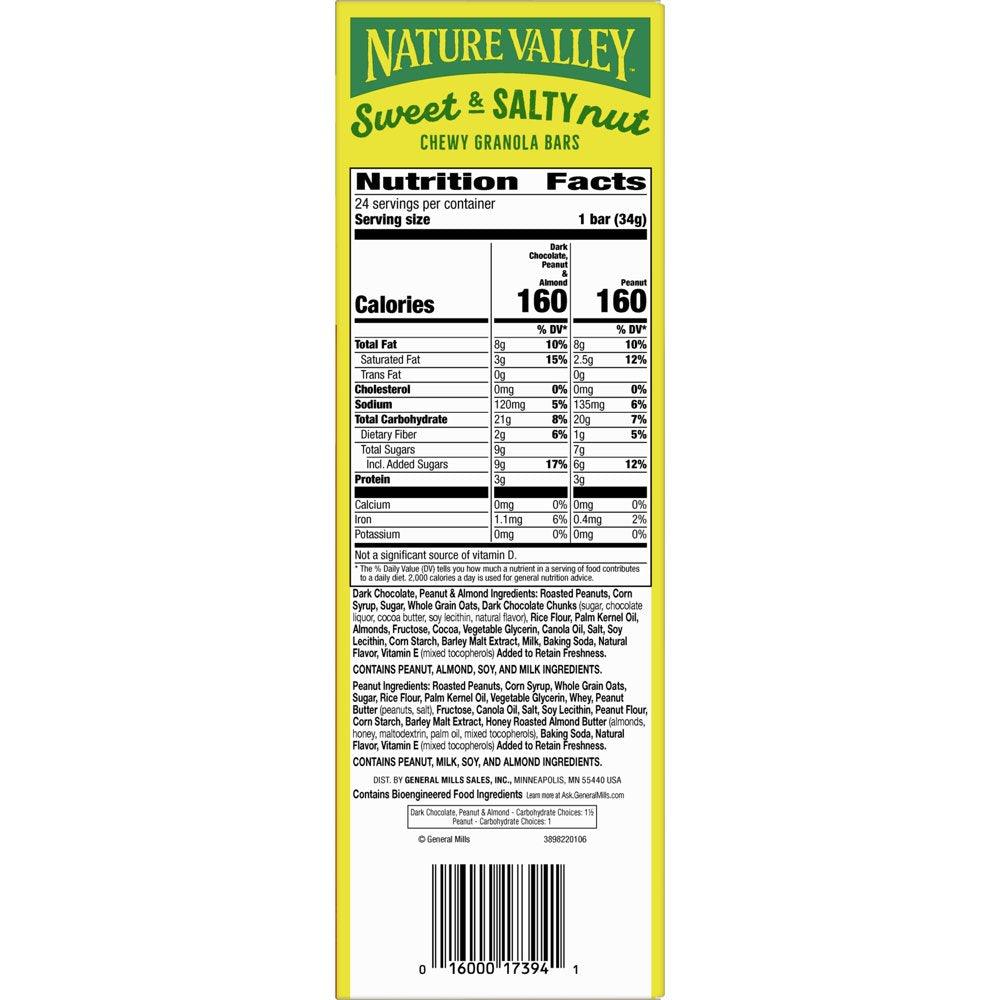 Nature Valley Granola Bars, Sweet and Salty Nut, Variety Pack, 24 Ct