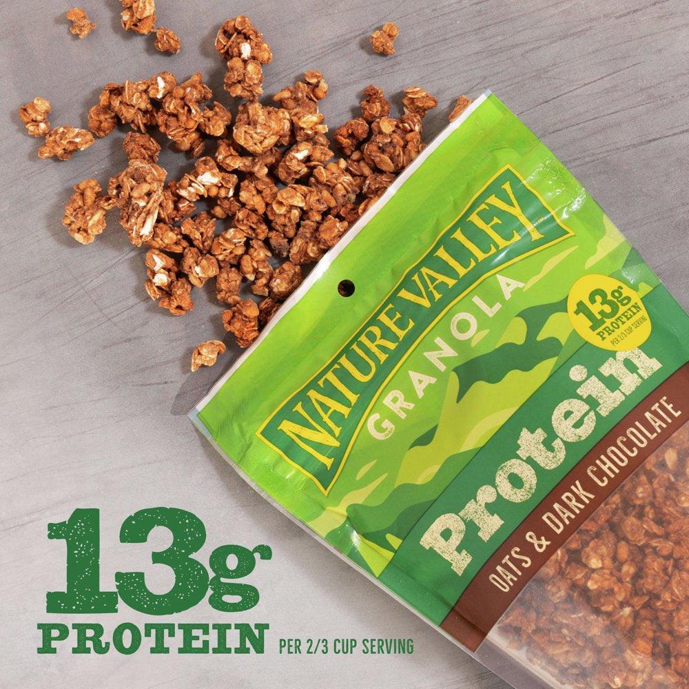 Nature Valley Protein Granola, Oats and Dark Chocolate, Resealable Bag, 11 OZ