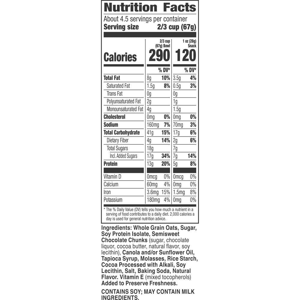 Nature Valley Protein Granola, Oats and Dark Chocolate, Resealable Bag, 11 OZ