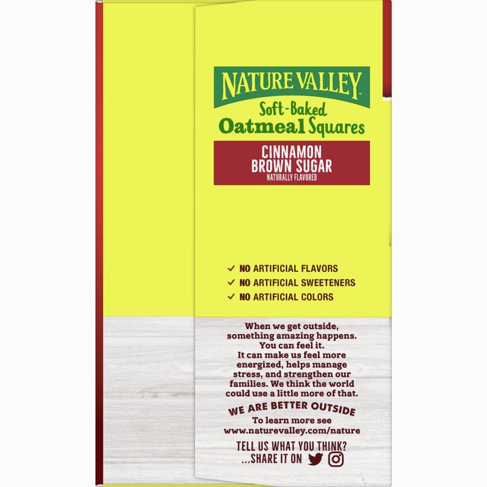 Nature Valley Soft-Baked Oatmeal Squares, Cinnamon Brown Sugar, 12 Ct