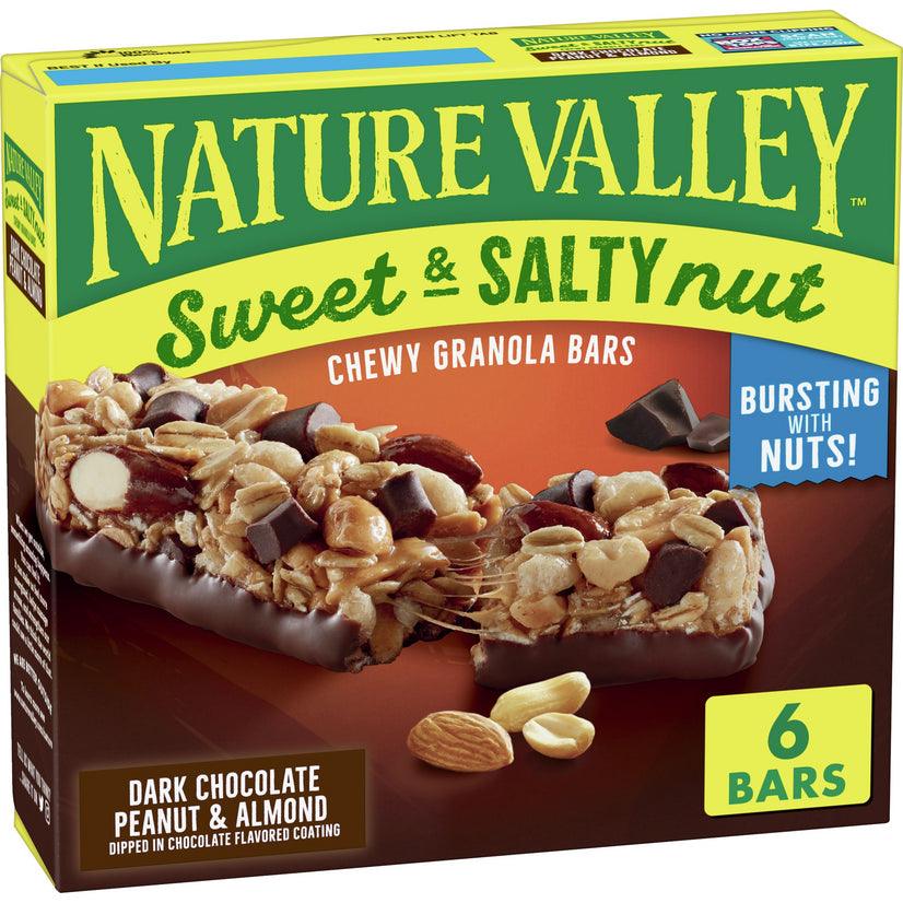 Nature Valley Sweet and Salty Nut Bars, Dark Chocolate Peanut Almond, 6 Ct