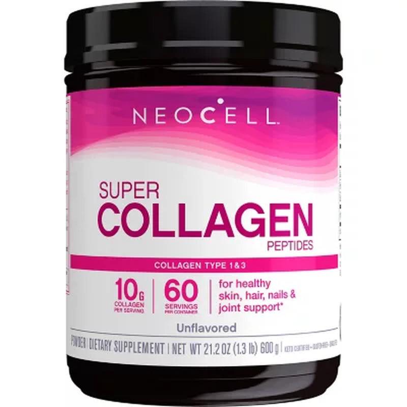 Neocell Super Collagen Peptides, Unflavored Powder, Collagen Type 1 & 3 (600 G)