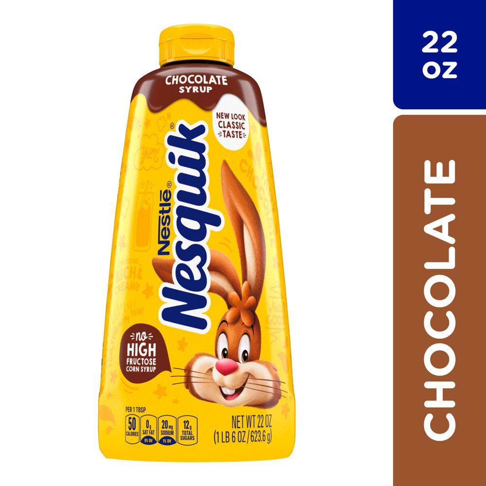 Nesquik Chocolate Flavored Syrup for Milk or Ice Cream, 22 Oz