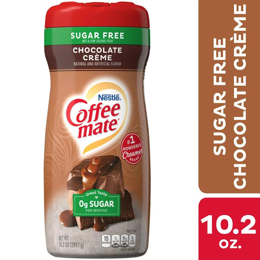 Nestle Coffee Mate Chocolate Creme Sugar Free Powder Coffee Creamer, 10.2 Oz