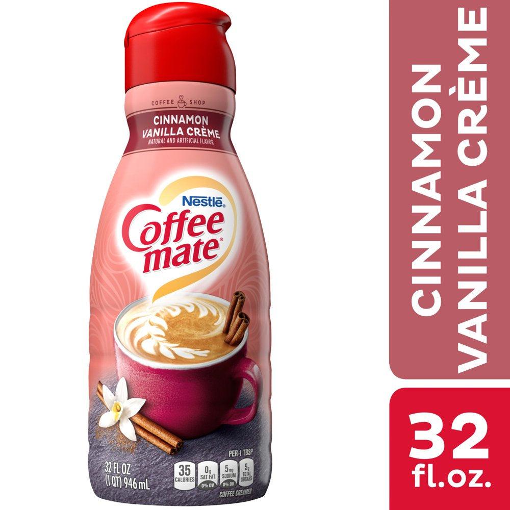 Nestle Coffee Mate Cinnamon Vanilla Creme Liquid Coffee Creamer, 32 Fl Oz