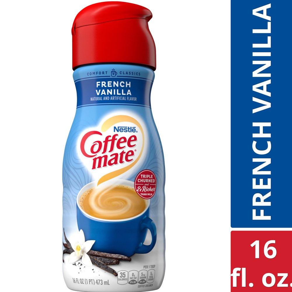 Nestle Coffee Mate French Vanilla Liquid Coffee Creamer, 16 Fl Oz