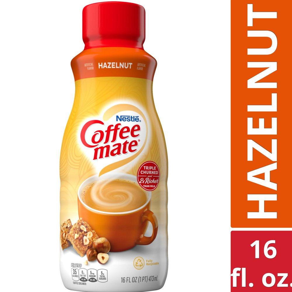 Nestle Coffee Mate Hazelnut Liquid Coffee Creamer, 16 Fl Oz