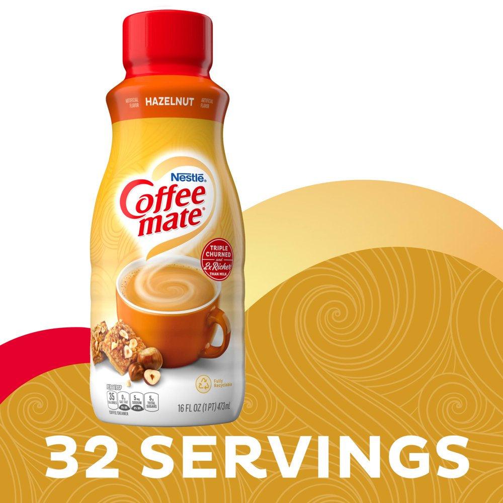 Nestle Coffee Mate Hazelnut Liquid Coffee Creamer, 16 Fl Oz