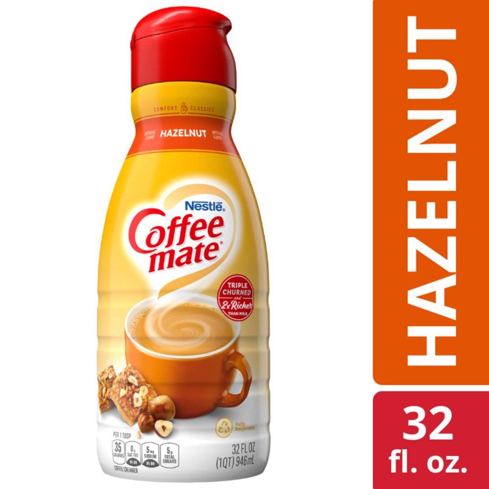 Nestle Coffee Mate Hazelnut Liquid Coffee Creamer, 32 Fl Oz