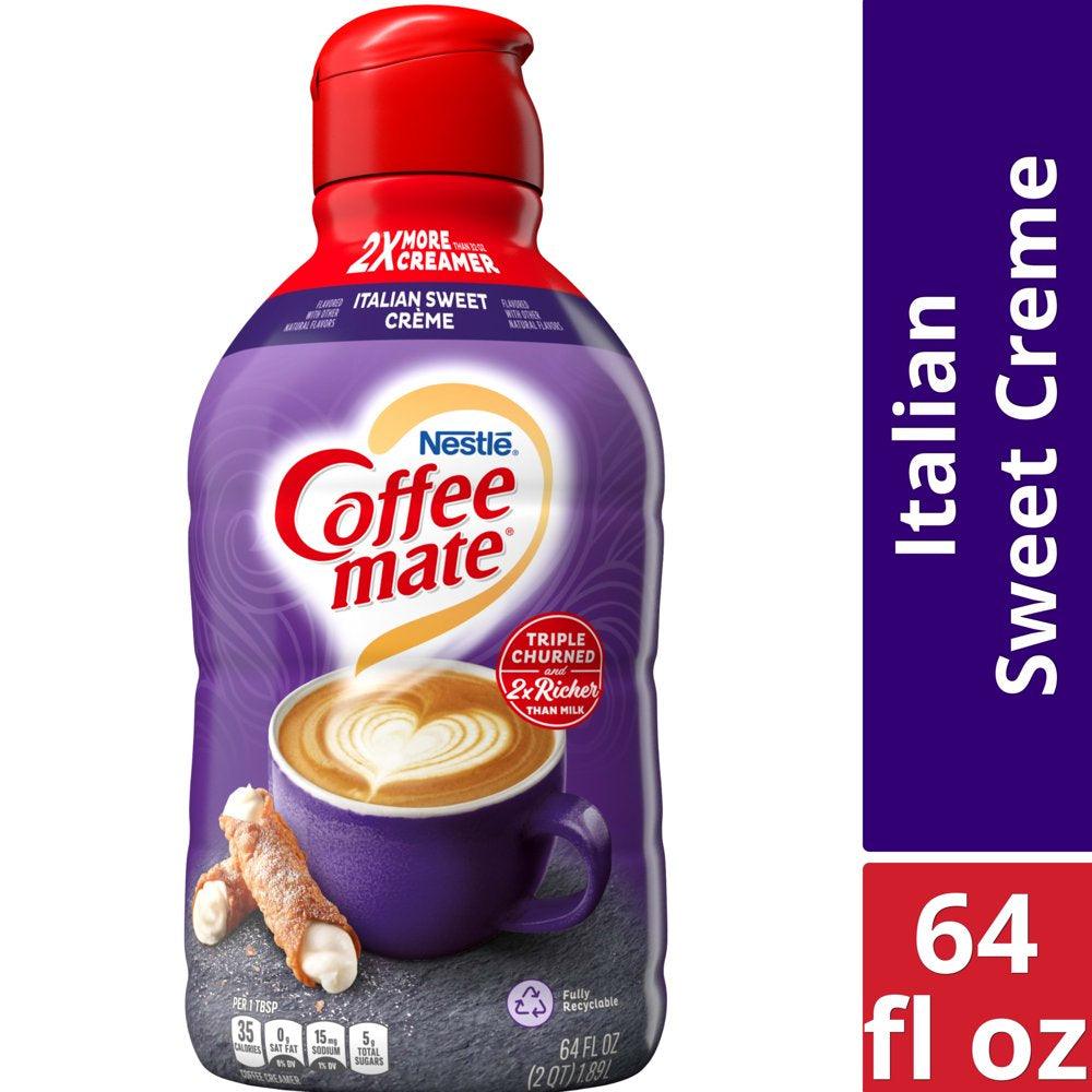 Nestle Coffee Mate Italian Sweet Creme Liquid Coffee Creamer, 64 Fl Oz