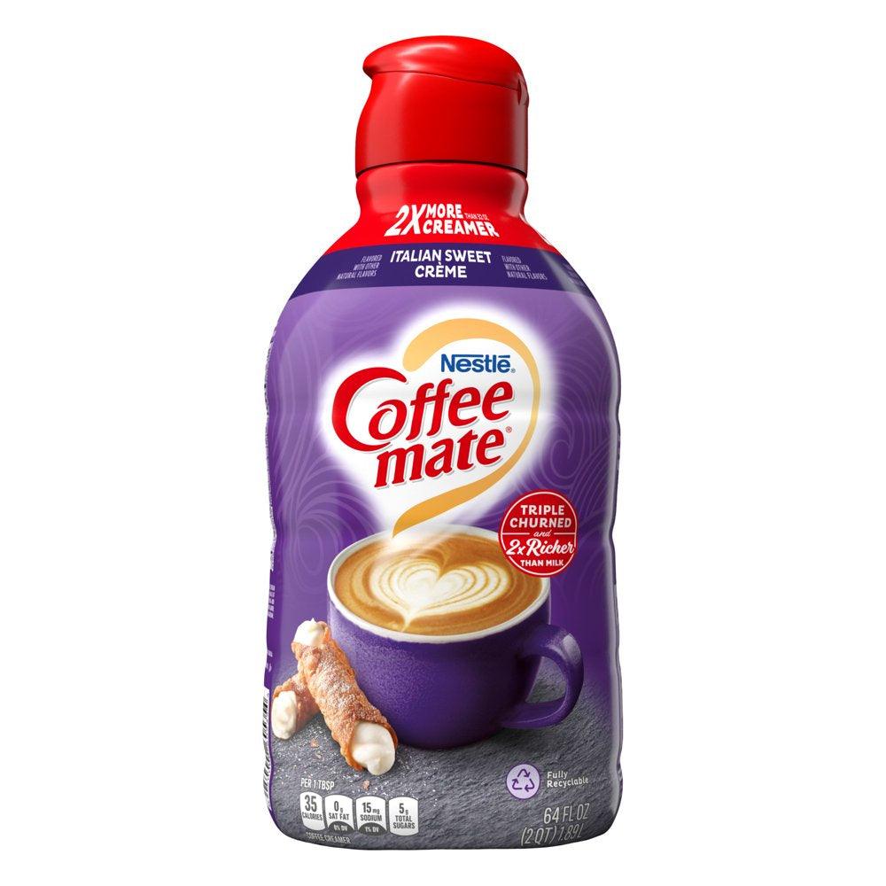 Nestle Coffee Mate Italian Sweet Creme Liquid Coffee Creamer, 64 Fl Oz