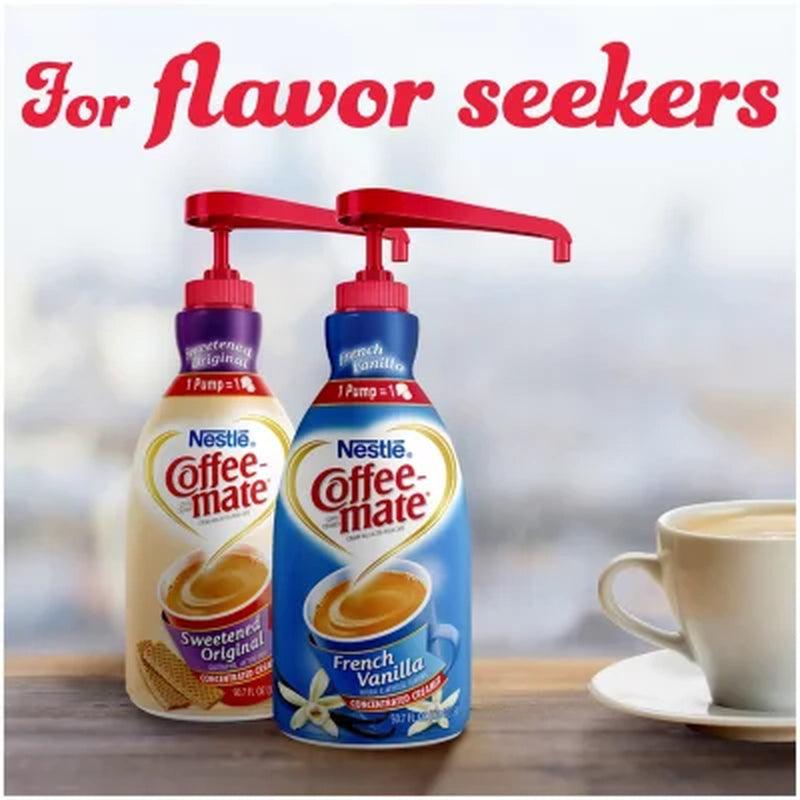 Nestle Coffee Mate Liquid Creamer Pump, French Vanilla (1.5 L)