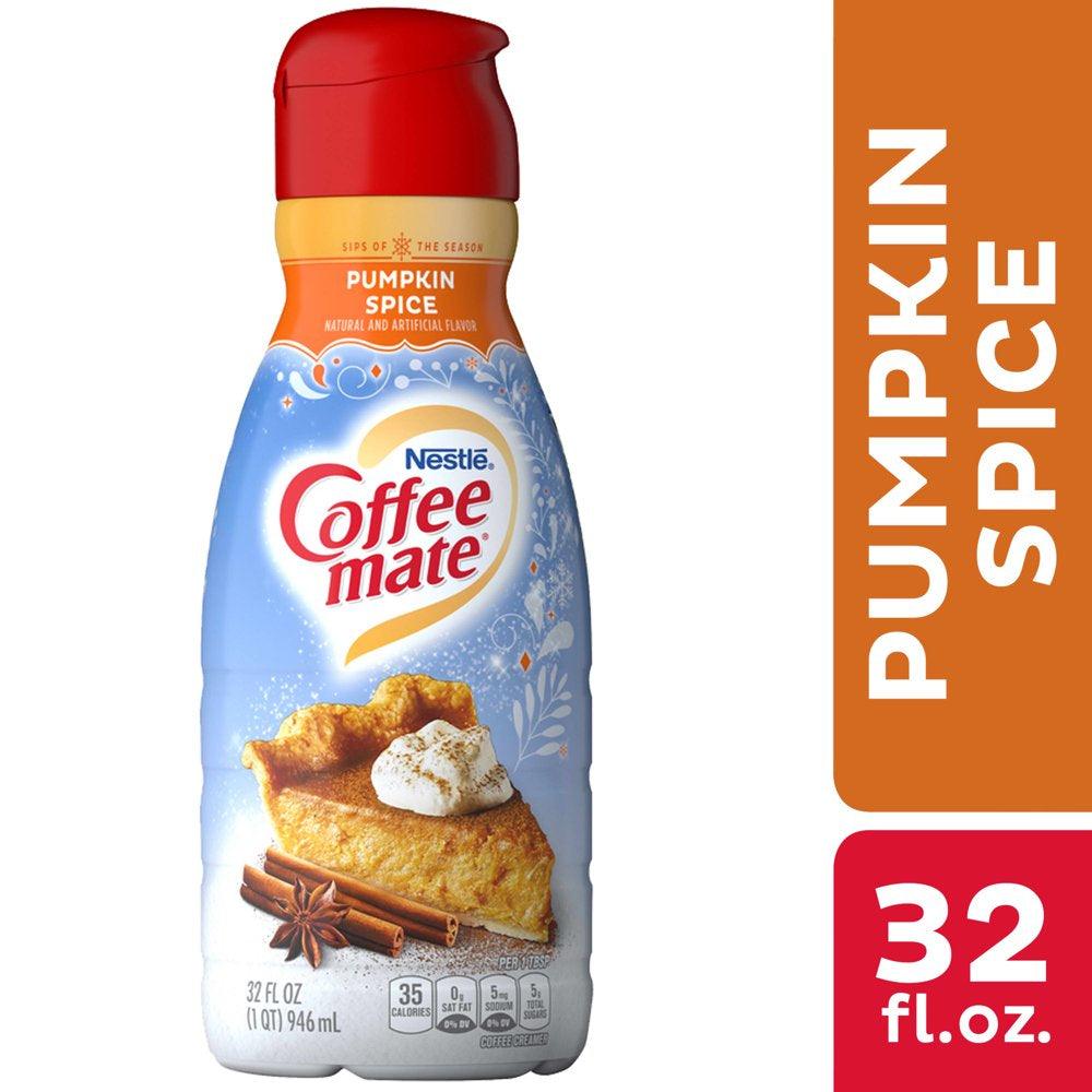 Nestle Coffee Mate Pumpkin Spice Liquid Coffee Creamer, 32 Fl Oz