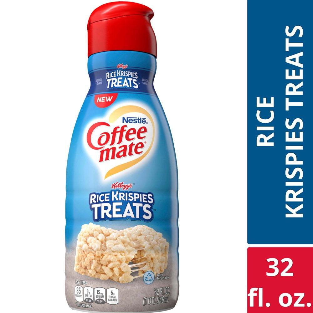 Nestle Coffee Mate Rice Krispies Treats Liquid Coffee Creamer, 32 Fl Oz