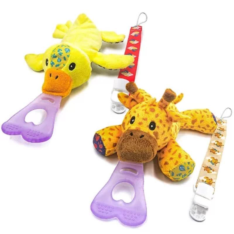 NISSI & JIREH 5-In-1 Detachable Universal Pacifier Holder Teether Bundle